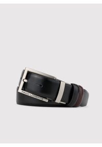 Pako Lorente - PAKO LORENTE - Dwustronny skórzany pasek z matową klamrą. Materiał: skóra #4