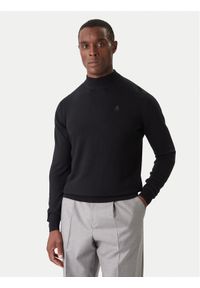 Karl Lagerfeld - KARL LAGERFELD Golf 655002 554399 Czarny Slim Fit. Typ kołnierza: golf. Kolor: czarny. Materiał: wełna