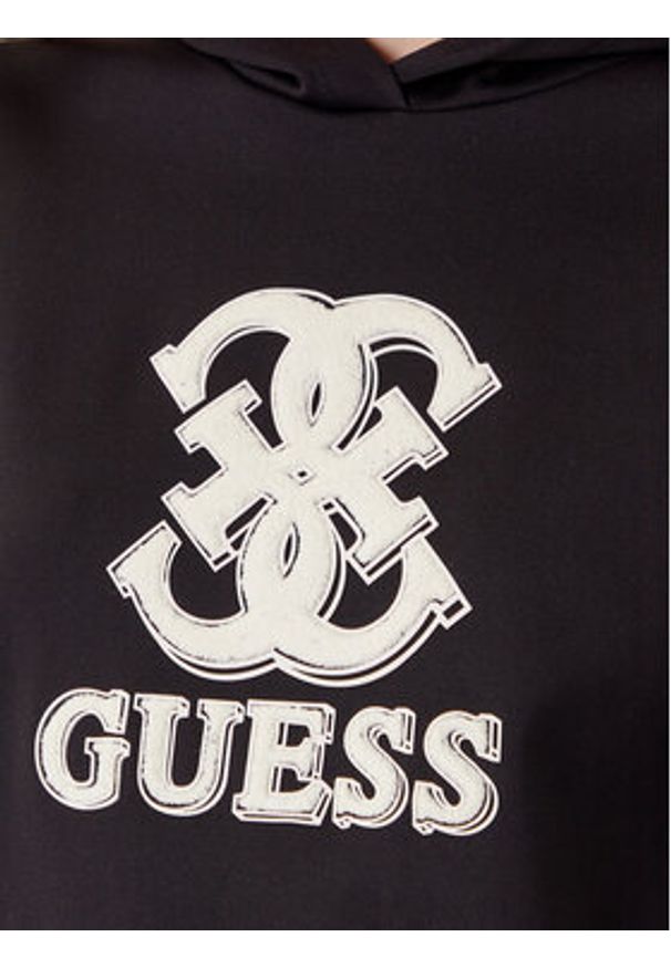 Guess Bluza V5YQ01 KCX22 Czarny Regular Fit. Kolor: czarny. Materiał: syntetyk