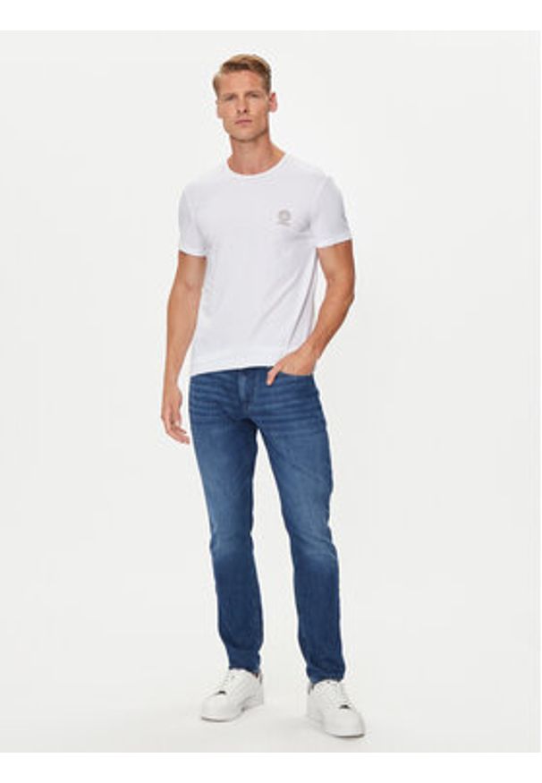 VERSACE - Versace Komplet 2 t-shirtów AU10193 1A10011 Biały Slim Fit. Kolor: biały. Materiał: bawełna