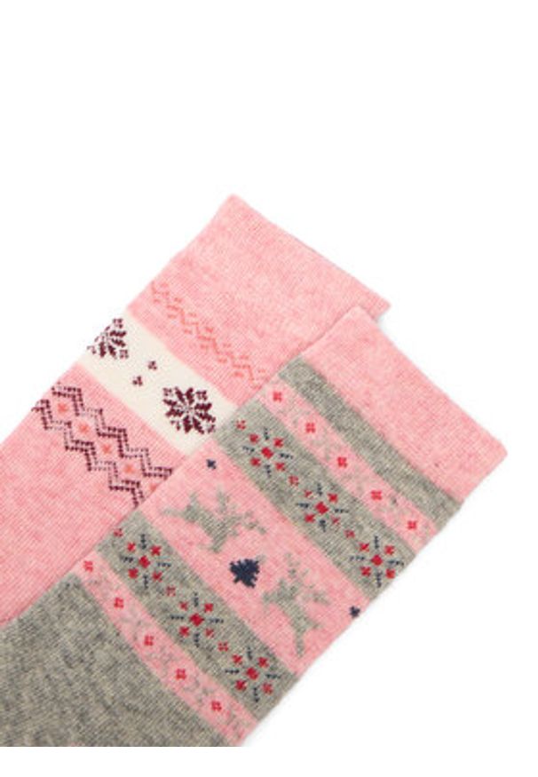 Gino Rossi - GINO ROSSI Skarpety długie CEO_BR_GR_001_W_AW25 (2 PACK) Różowy. Kolor: różowy. Materiał: poliester