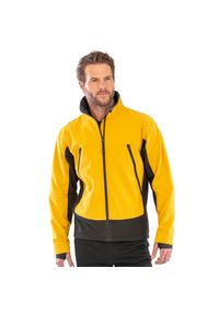 RESULT - Męska Kurtka Soft Shell. Kolor: żółty, wielokolorowy, czarny