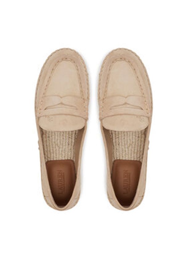 Lauren Ralph Lauren - LAUREN RALPH LAUREN Espadryle Luize 802953958007 Beżowy. Kolor: beżowy. Materiał: zamsz, skóra