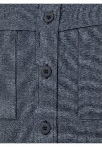 Pako Lorente - PAKO LORENTE - Granatowa koszula overshirt. Okazja: na co dzień. Kolor: niebieski. Materiał: bawełna. Długość rękawa: długi rękaw. Długość: długie. Styl: casual #5