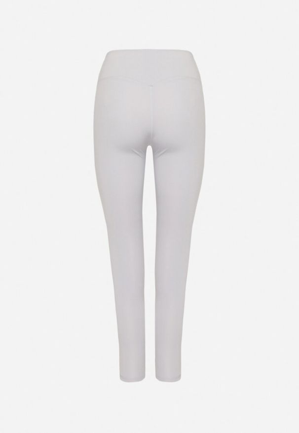 Born2be - Jasnoniebieskie Legginsy z Wysokim Stanem Parefia. Okazja: na co dzień. Stan: podwyższony. Kolor: niebieski. Materiał: dzianina, materiał. Styl: sportowy, casual