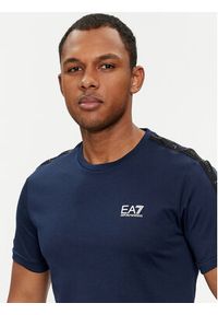 EA7 Emporio Armani T-Shirt 3DPT35 PJ02Z 0554 Granatowy Regular Fit. Kolor: niebieski. Materiał: bawełna #5