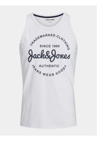 Jack & Jones - Jack&Jones Tank top Jjforest 12248622 Biały Standard Fit. Kolor: biały. Materiał: bawełna