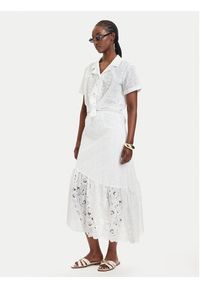 Guess Koszula W6GH48 W1881 Biały Classic Fit. Kolor: biały. Materiał: bawełna #3