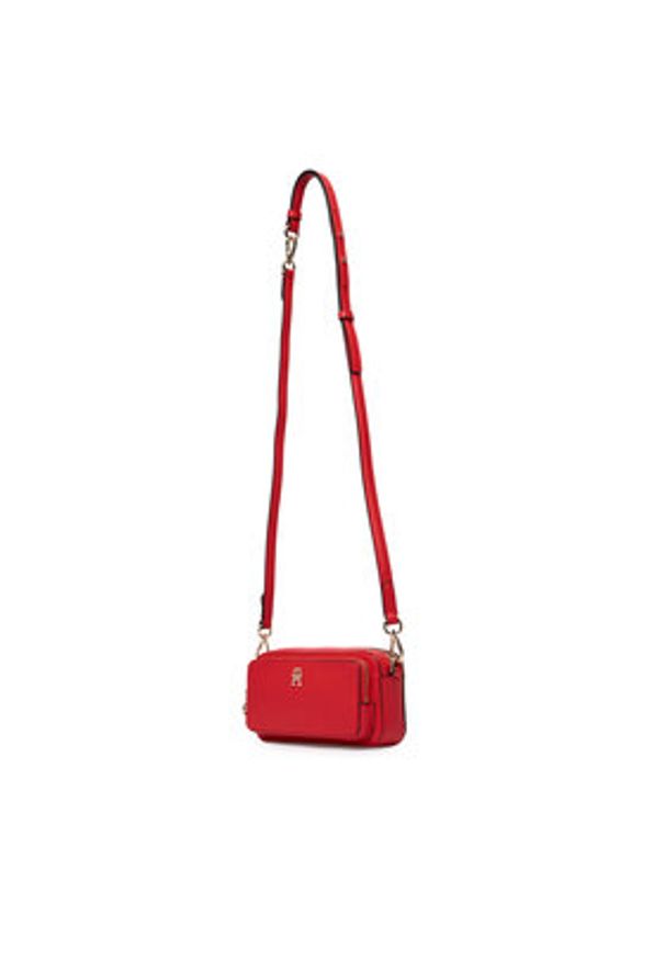 TOMMY HILFIGER - Tommy Hilfiger Torebka Th Daily Camera Bag AW0AW18377 Czerwony. Kolor: czerwony. Materiał: skórzane