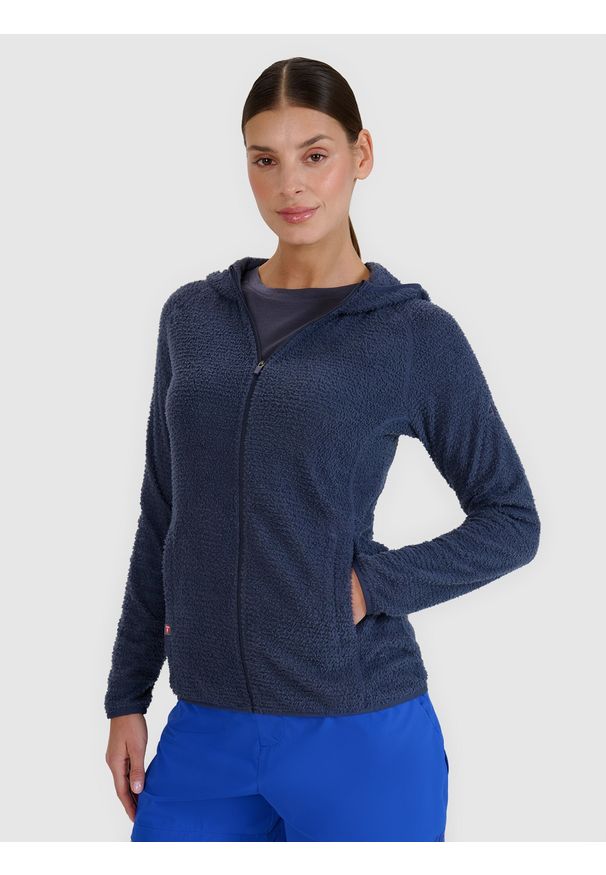 4f - 4F Bluza trekkingowa Primaloft Active damska - szara XL. Typ kołnierza: kaptur. Kolor: szary. Materiał: materiał, tkanina, syntetyk. Długość rękawa: raglanowy rękaw. Technologia: Primaloft. Styl: klasyczny, sportowy. Sport: turystyka piesza, wspinaczka
