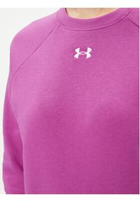 Under Armour Bluza Ua Rival Fleece Crew 1379508 Biały Loose Fit. Kolor: biały. Materiał: bawełna