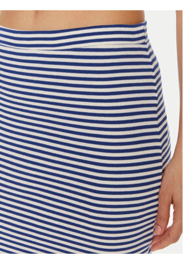 Vila Spódnica ołówkowa Jada 14097496 Niebieski Regular Fit. Kolor: niebieski. Materiał: bawełna