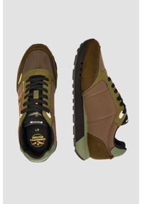 Aeronautica Militare - AERONAUTICA MILITARE Zielono-brązowe sneakersy męskie, Rozmiar 41. Okazja: na co dzień. Kolor: czarny. Materiał: materiał #5