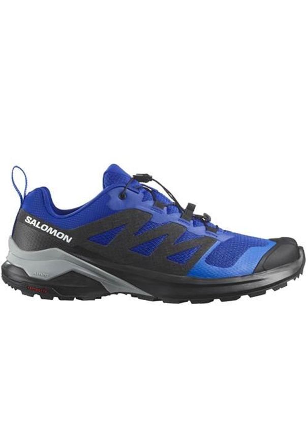 salomon - Buty do biegania męskie Salomon X-adventure. Kolor: niebieski, wielokolorowy. Materiał: materiał, syntetyk. Szerokość cholewki: normalna. Sport: bieganie