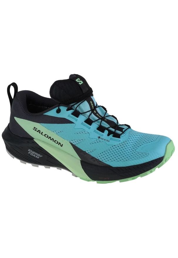 salomon - Buty do biegania Salomon Sense Ride 5 Gtx W 472160 niebieskie. Zapięcie: sznurówki. Kolor: niebieski. Materiał: materiał, guma. Szerokość cholewki: normalna