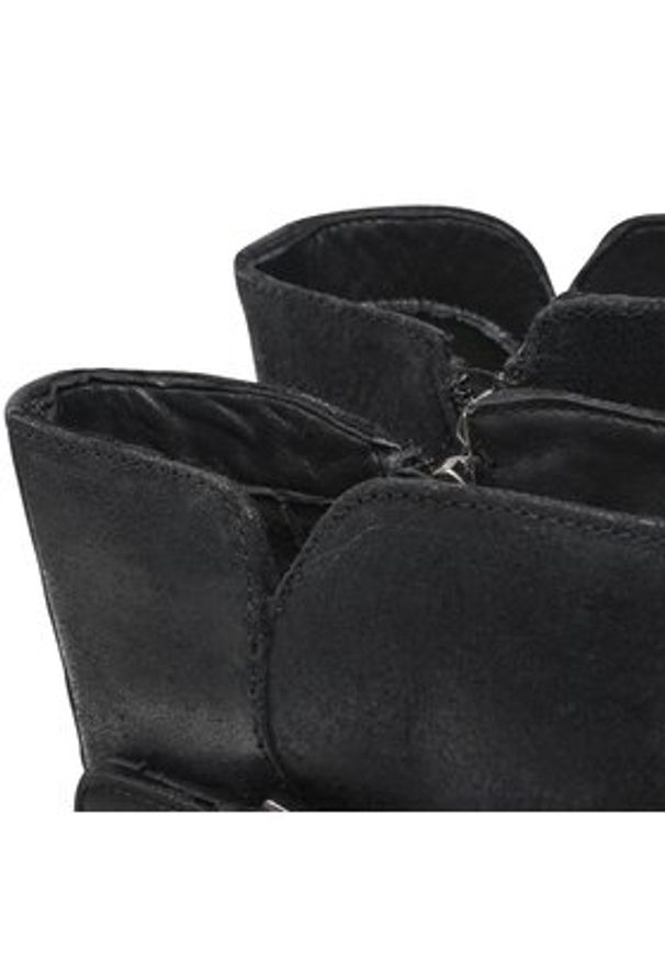 Geox Botki D Catria F D26LQF 07743 C9999 Czarny. Kolor: czarny. Materiał: skóra