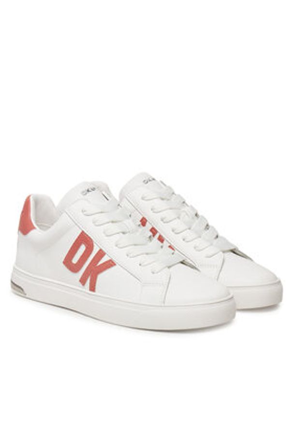 DKNY Sneakersy Abeni Lace Up Sneaker K1300916 Biały. Kolor: biały. Materiał: skóra
