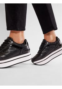 Guess Sneakersy Hansin FL5HNS PEL12 Czarny. Kolor: czarny. Materiał: skóra #1