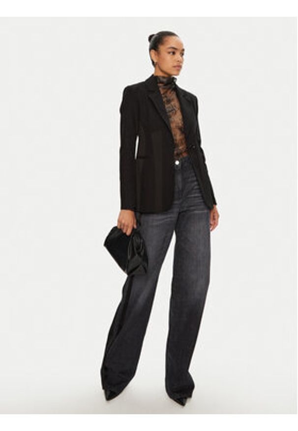 Pinko - PINKO Marynarka Eracle 103032 A1MX Czarny Regular Fit. Kolor: czarny. Materiał: bawełna