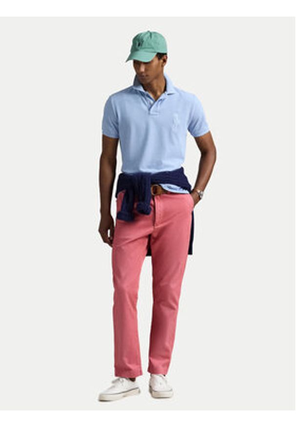 Polo Ralph Lauren Polo 710938137012 Błękitny Slim Fit. Typ kołnierza: polo. Kolor: niebieski. Materiał: bawełna