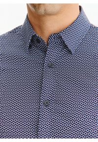 Pako Lorente - PAKO LORENTE – Granatowa koszula w kwiaty. Kolor: niebieski. Materiał: bawełna, elastan. Długość rękawa: długi rękaw. Długość: długie. Wzór: kwiaty #2