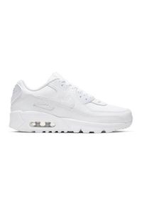 Buty do chodzenia dla dzieci Nike Air Max 90 Ltr. Zapięcie: sznurówki. Kolor: biały. Materiał: tkanina, materiał, skóra, syntetyk. Szerokość cholewki: normalna. Model: Nike Air Max 90, Nike Air Max. Sport: turystyka piesza
