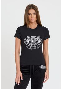 Juicy Couture - JUICY COUTURE Czarny t-shirt Enzo Dog Crest. Kolor: czarny #1