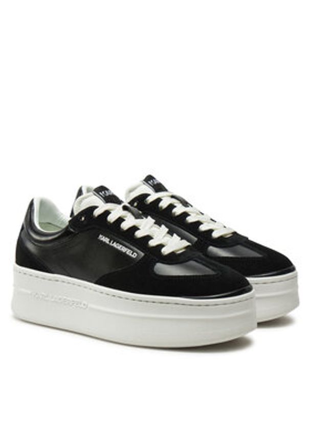 Karl Lagerfeld - KARL LAGERFELD Sneakersy KL65025 Czarny. Kolor: czarny. Materiał: skóra