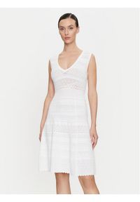 Morgan Sukienka letnia 241-RMNAIA Biały Slim Fit. Kolor: biały. Materiał: wiskoza. Sezon: lato #1