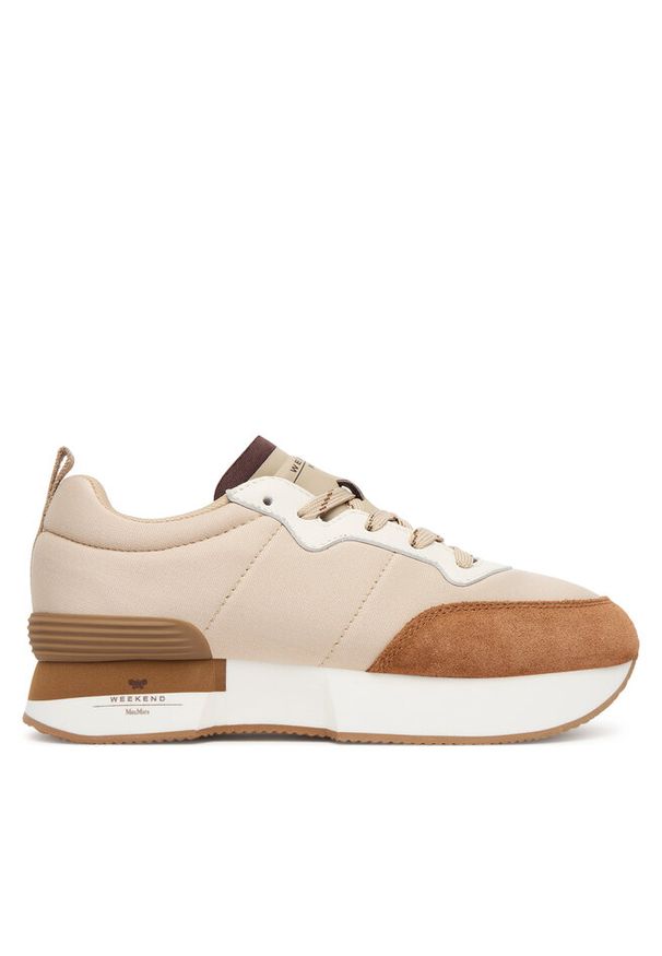 Sneakersy Weekend Max Mara. Kolor: beżowy