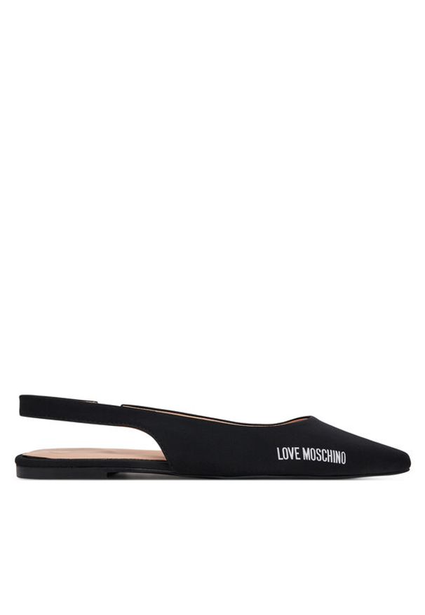 Love Moschino - LOVE MOSCHINO Baleriny JA11021G0MIM0000 Czarny. Kolor: czarny. Materiał: materiał