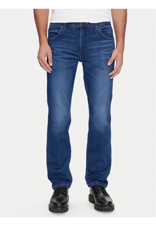 Wrangler Jeansy Greensboro 112357412 Niebieski Straight Fit. Kolor: niebieski