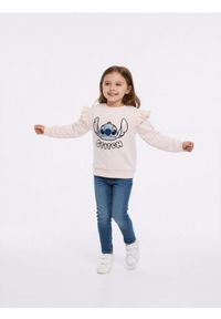 Sinsay - Bluza crewneck Stitch - różowy. Kolor: różowy #1