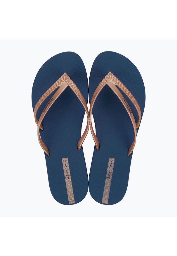 Japonki damskie Ipanema Bossa. Okazja: na plażę. Kolor: niebieski. Styl: sportowy