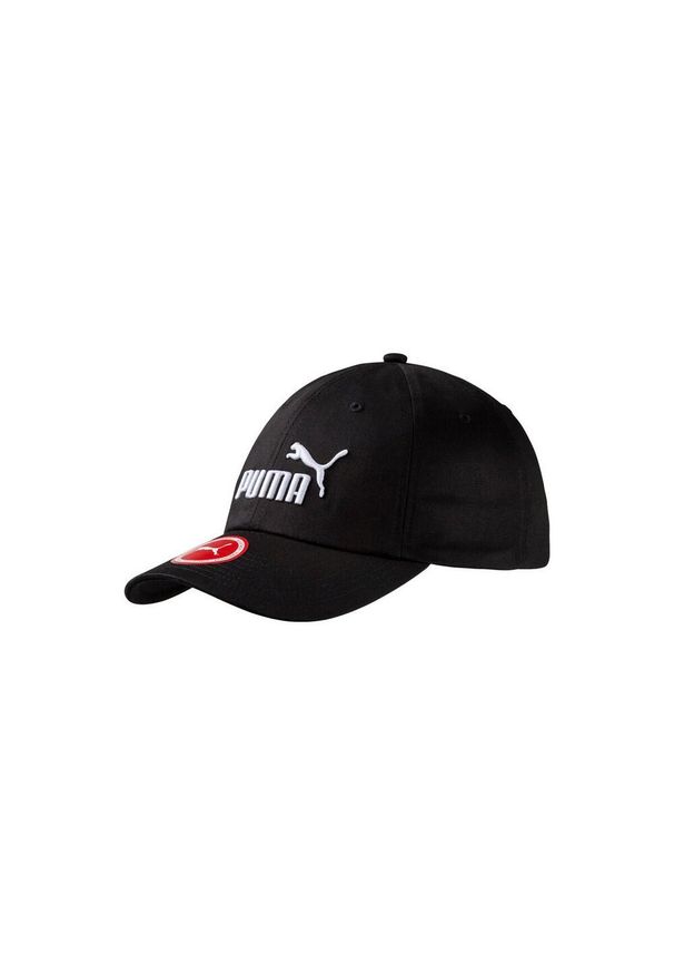 Puma - Bawełniana Czapka Z Daszkiem Essential Big Cat. Kolor: czarny. Materiał: bawełna