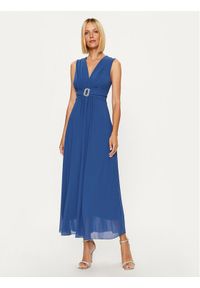 Rinascimento Sukienka wieczorowa CFC0115101003 Niebieski Regular Fit. Kolor: niebieski. Materiał: wiskoza. Styl: wizytowy #1