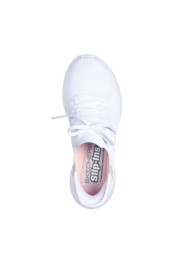 skechers - Buty do chodzenia damskie Skechers Slip-ins: Ultra Flex 3.0 Brilliant. Kolor: biały, wielokolorowy, szary. Materiał: tkanina. Szerokość cholewki: normalna. Sport: turystyka piesza