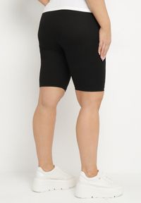 Born2be - Czarne Szorty Kolarki z Bawełny Faniren. Kolekcja: plus size. Kolor: czarny. Materiał: bawełna #3