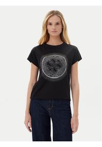 Guess T-Shirt W5YI14 I3Z14 Czarny Regular Fit. Kolor: czarny. Materiał: bawełna
