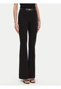 Fracomina Spodnie materiałowe FR25SVA006W51501 Czarny Flare Fit. Kolor: czarny. Materiał: syntetyk, bawełna