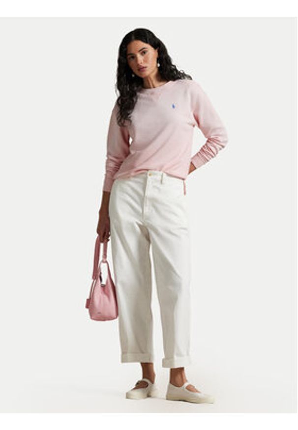 Polo Ralph Lauren Bluza 211935582016 Różowy Regular Fit. Typ kołnierza: polo. Kolor: różowy. Materiał: bawełna