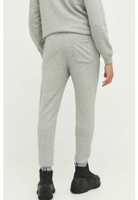 Converse spodnie dresowe kolor szary z nadrukiem. Kolor: szary. Materiał: dresówka. Wzór: nadruk #2