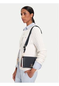 TOMMY HILFIGER - Tommy Hilfiger Torebka Th Her Mini Crossover Corp AW0AW17678 Granatowy. Kolor: niebieski. Materiał: skórzane #4