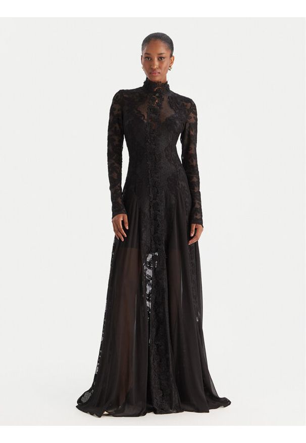 Babylon Sukienka wieczorowa S00829 Czarny Regular Fit. Kolor: czarny. Materiał: syntetyk. Styl: wizytowy