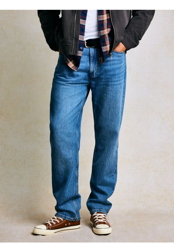 Big-Star - Jeansy męskie loose niebieskie Zack 324. Stan: podwyższony. Kolor: niebieski. Styl: klasyczny, vintage