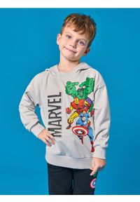 Sinsay - Bluza Marvel - kremowy. Typ kołnierza: kaptur. Kolor: kremowy. Wzór: motyw z bajki