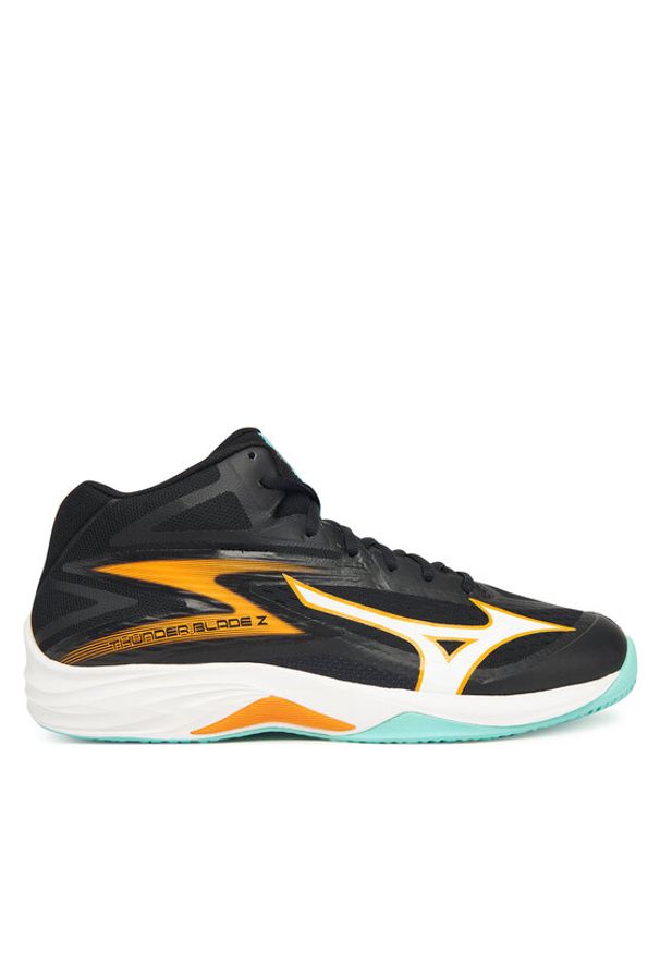 Mizuno Buty halowe Thunder Blade Z Mid V1GA2375 Czarny. Kolor: czarny. Materiał: skóra