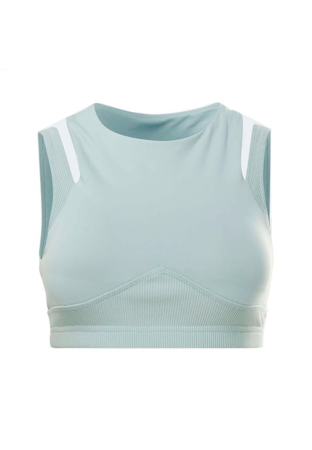 Biustonosz dla kobiet Reebok Studio. Kolor: niebieski. Sport: fitness