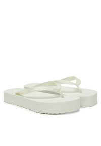 Calvin Klein Japonki Flatform Flip Flop Met Tpu HW0HW03120 Biały. Kolor: biały. Materiał: syntetyk #2