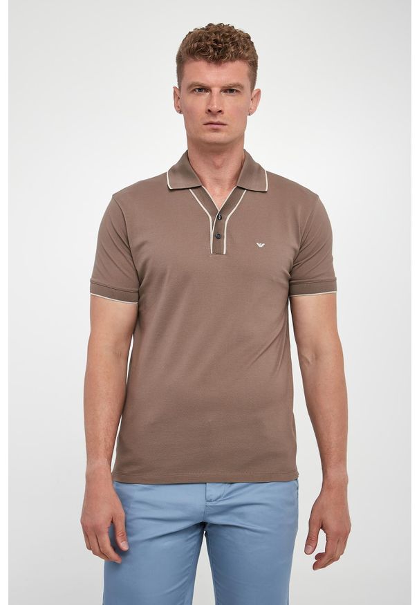 Emporio Armani - Polo męskie pika EMPORIO ARMANI. Typ kołnierza: polo